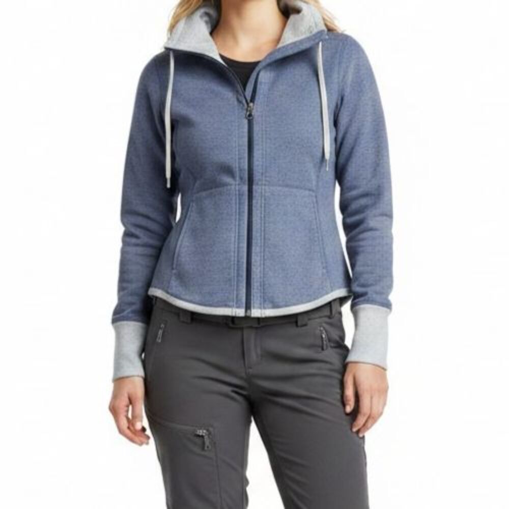 Tommy Bahama Flipside Reversible Jacket Women Medium Blue Striped Knit Nautical